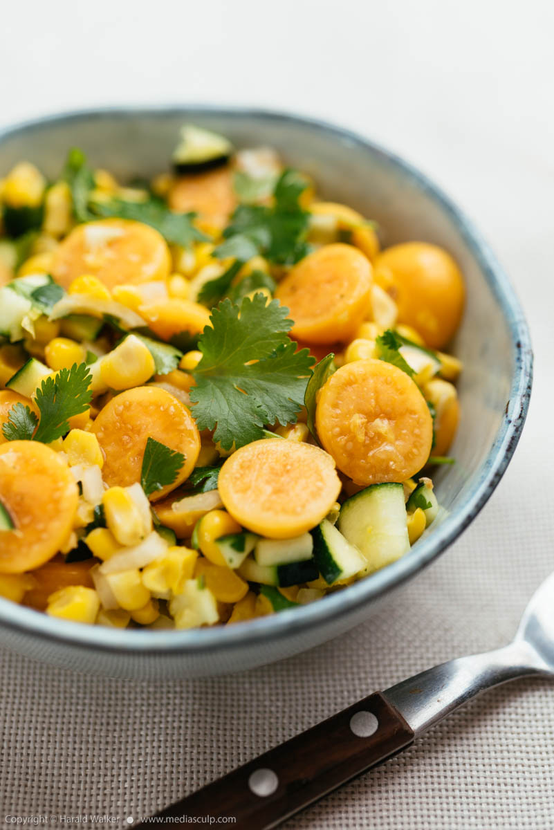 Stock photo of Corn and Physalis Salad