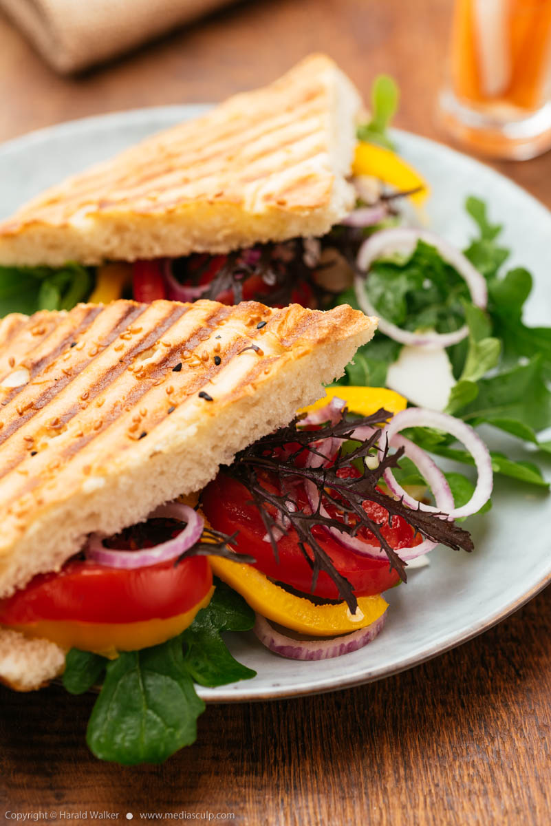 Stock photo of Turkish bread sandwich