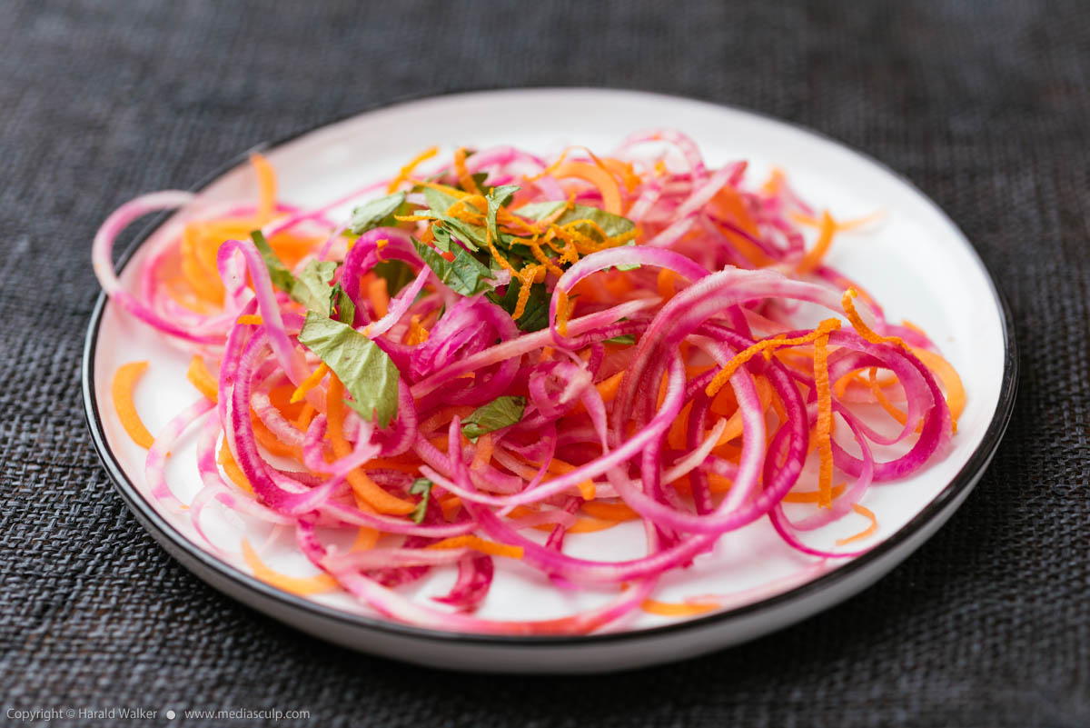 Stock photo of Spiralized Beet and Carrot Salad