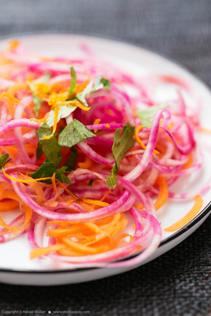 Stock photo of Spiralized Beet and Carrot Salad