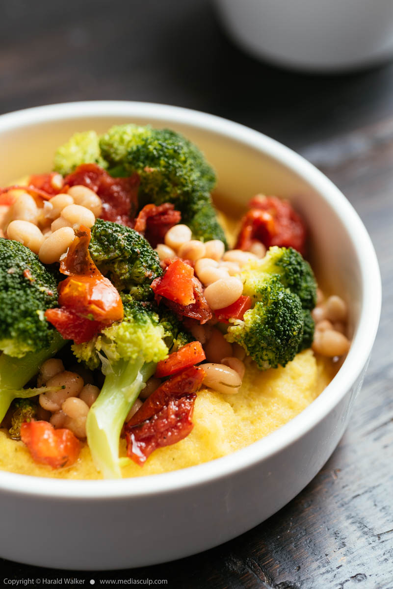 Stock photo of Polenta with Broccoli and Beans