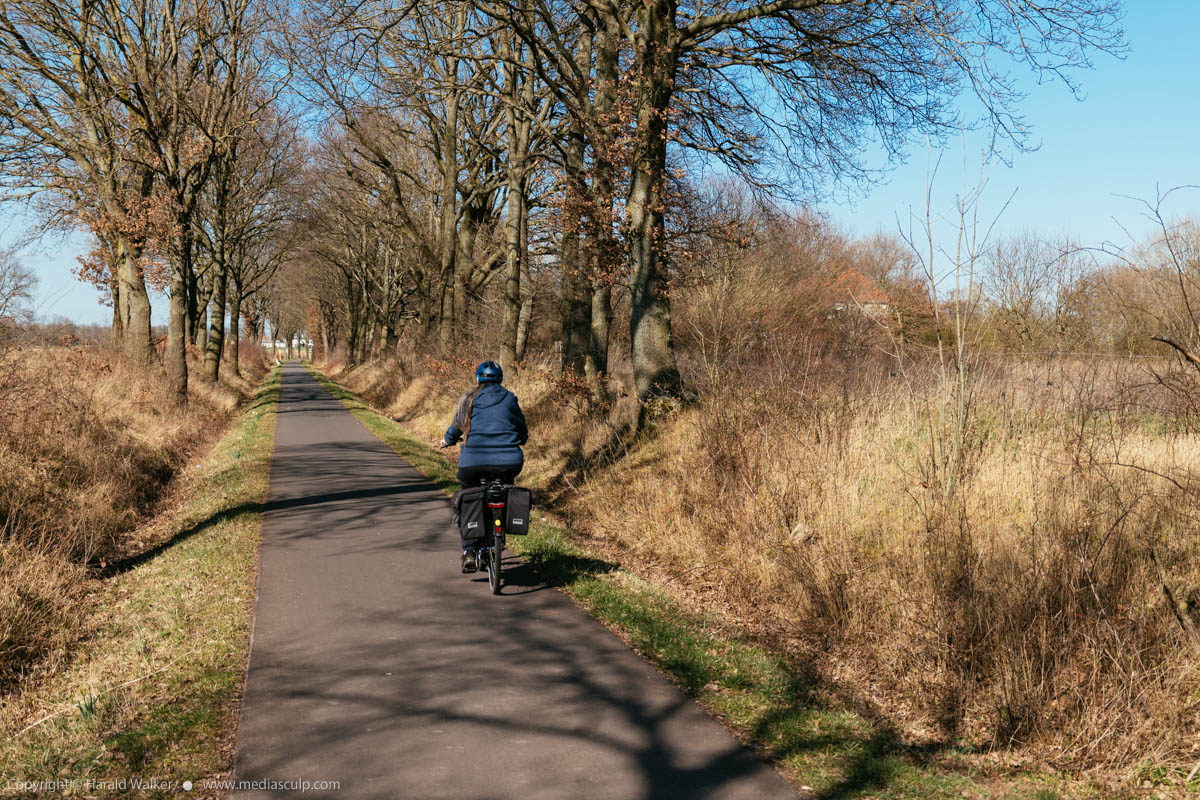 Stock photo of On the Weser Cycling Route near Petershagen