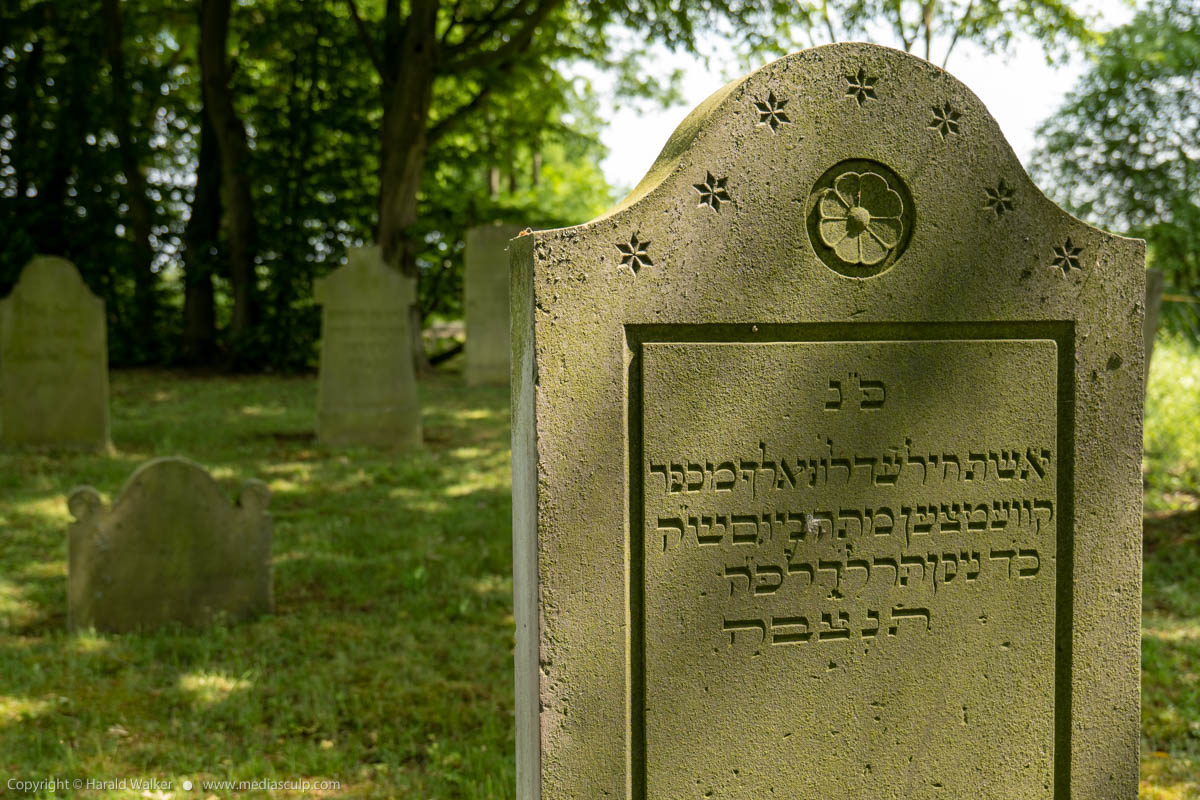 Stock photo of Gravestone on Jewish cemetery