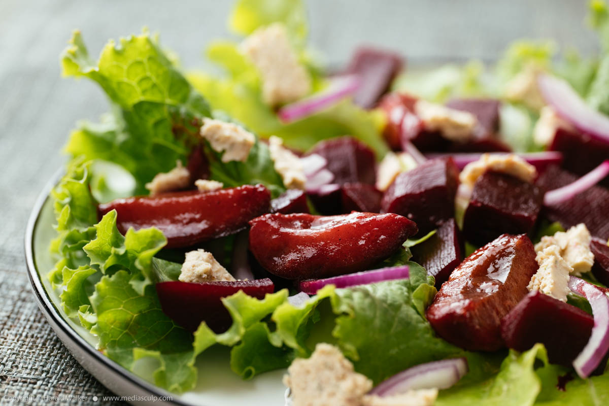 Stock photo of Beet and Plum Salad with Feta