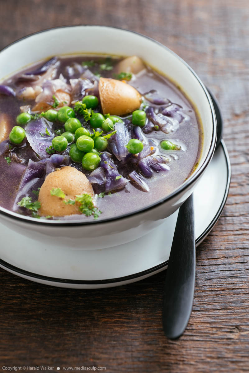 Stock photo of Red Cabbage and Potato Soup