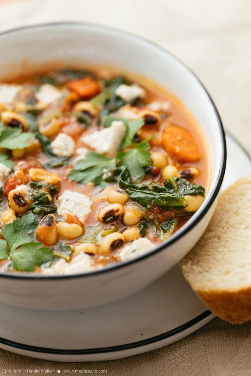 Stock photo of Greek Black-eyed Peas with Spinach