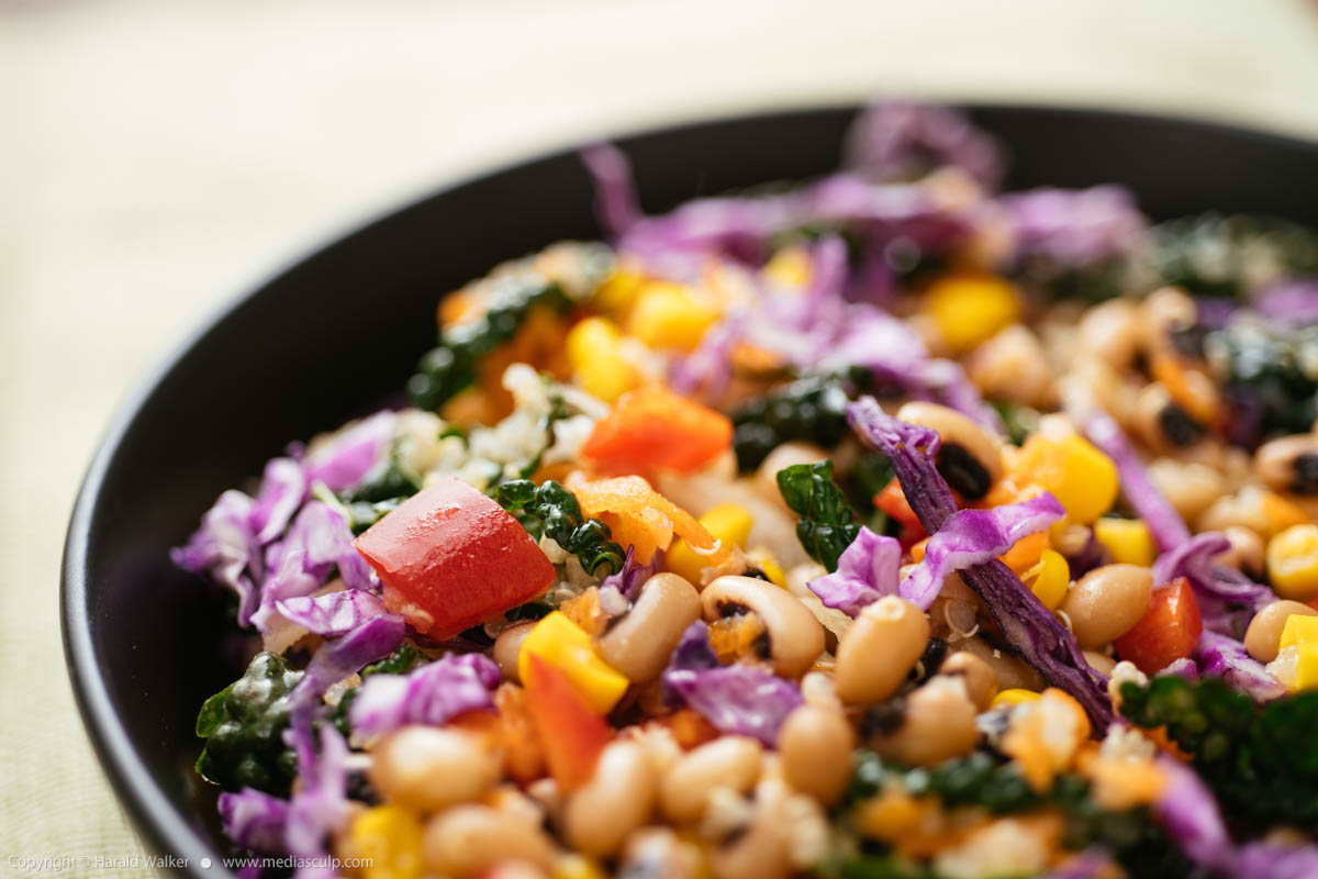 Stock photo of Rainbow Black-eyed Pea & Kale Salad