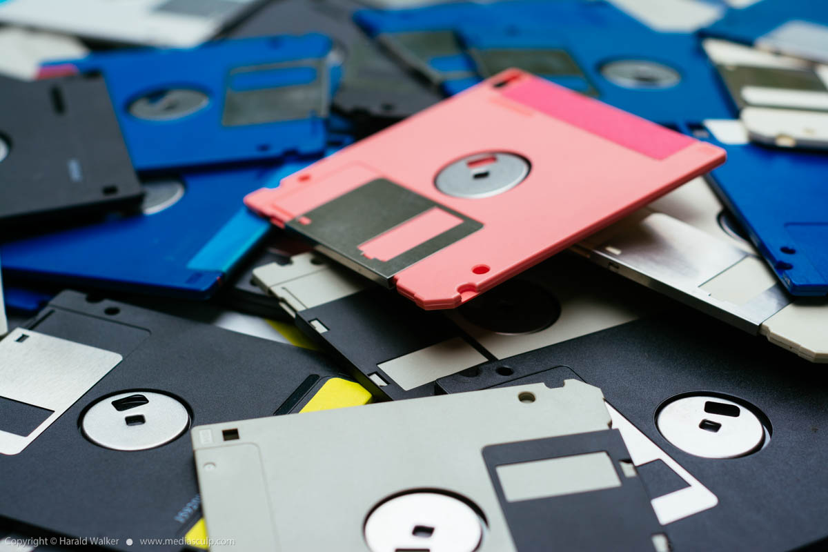 Stock photo of Pile of Floppy Disks