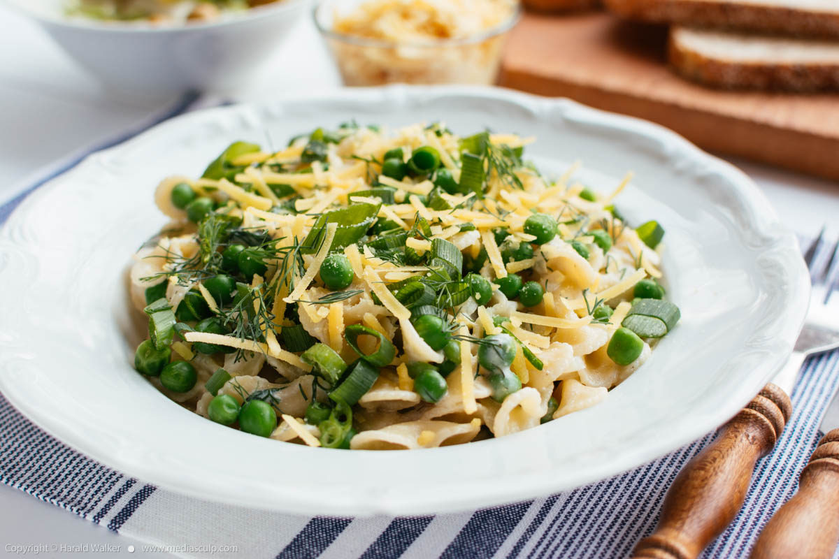 Stock photo of Lemony Spring Pasta with Peas and Dill