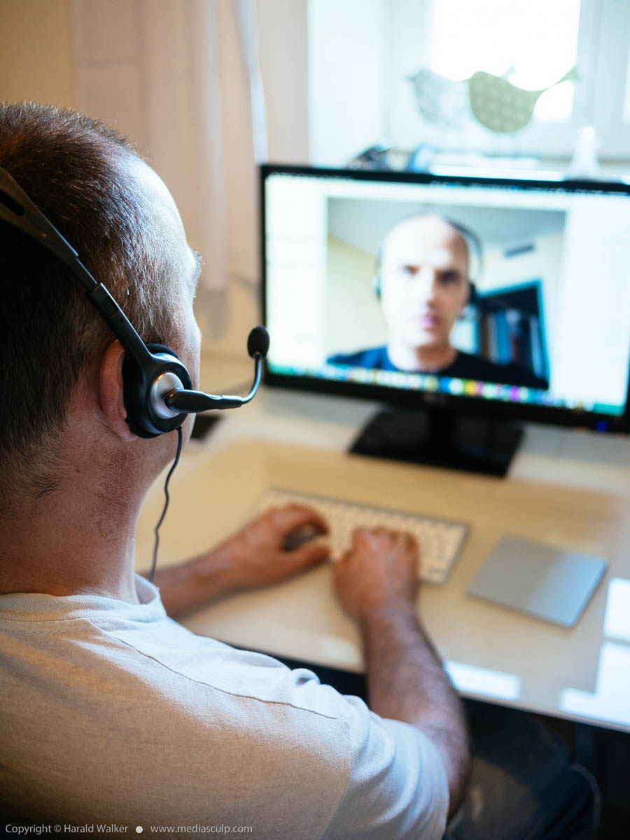 Stock photo of Video chat metting