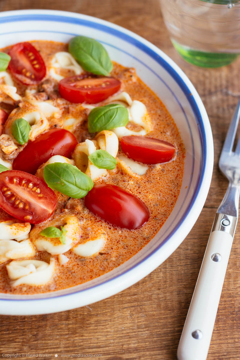 Stock photo of Creamy Tomato Tortellini Soup