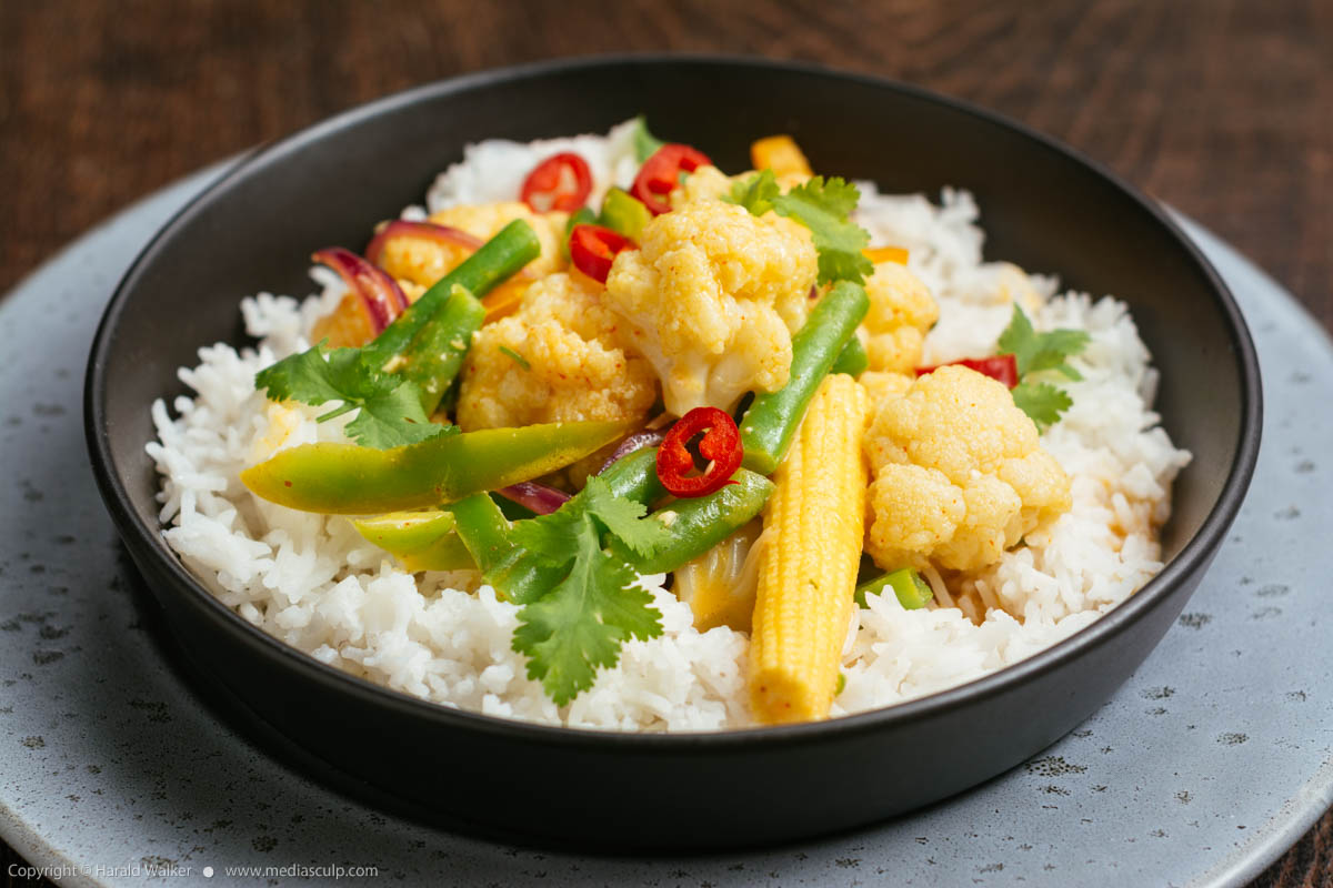 Stock photo of Vegan Thai Red Curried Vegetables