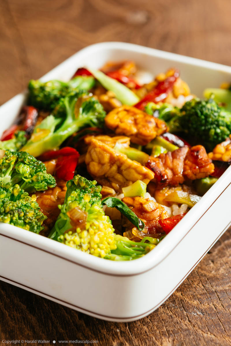 Stock photo of Spicy Tempeh and Broccoli Stir Fry