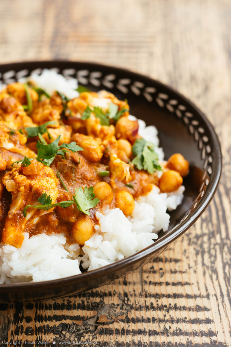 Stock photo of Cauliflower Chickpea Tikka Masala