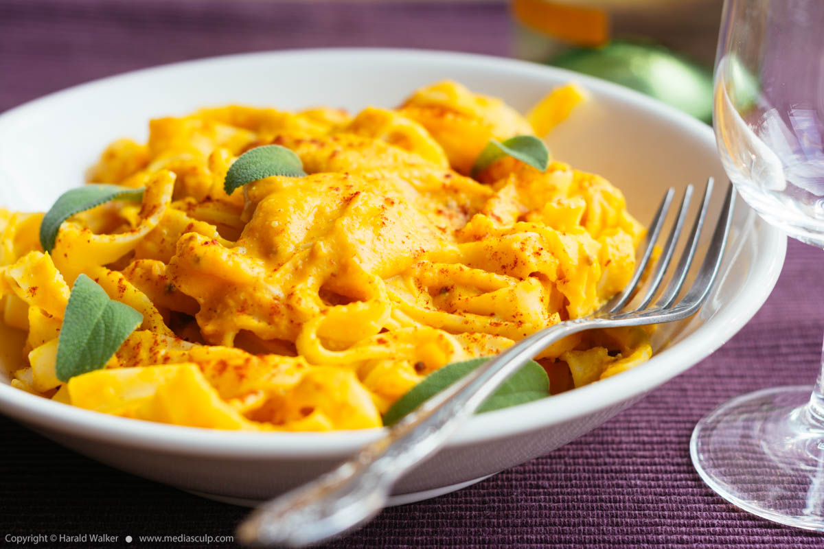 Stock photo of Fettuccine Pumpkin Alfredo