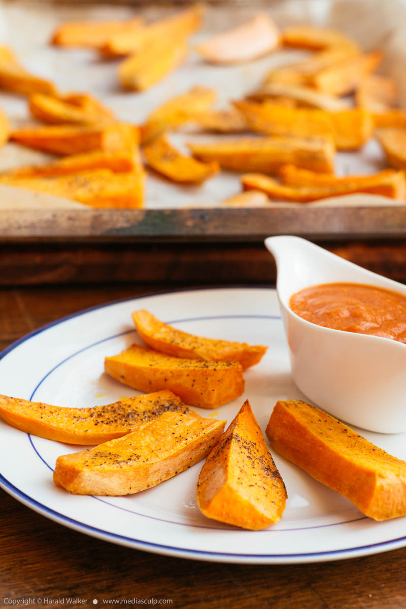 Stock photo of Sweet Potato Fries with Mango Ketchup