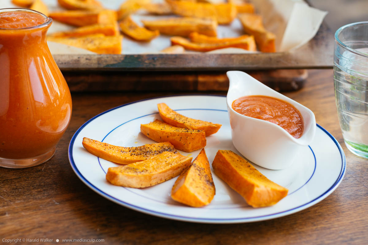 Stock photo of Sweet Potato Fries with Mango Ketchup