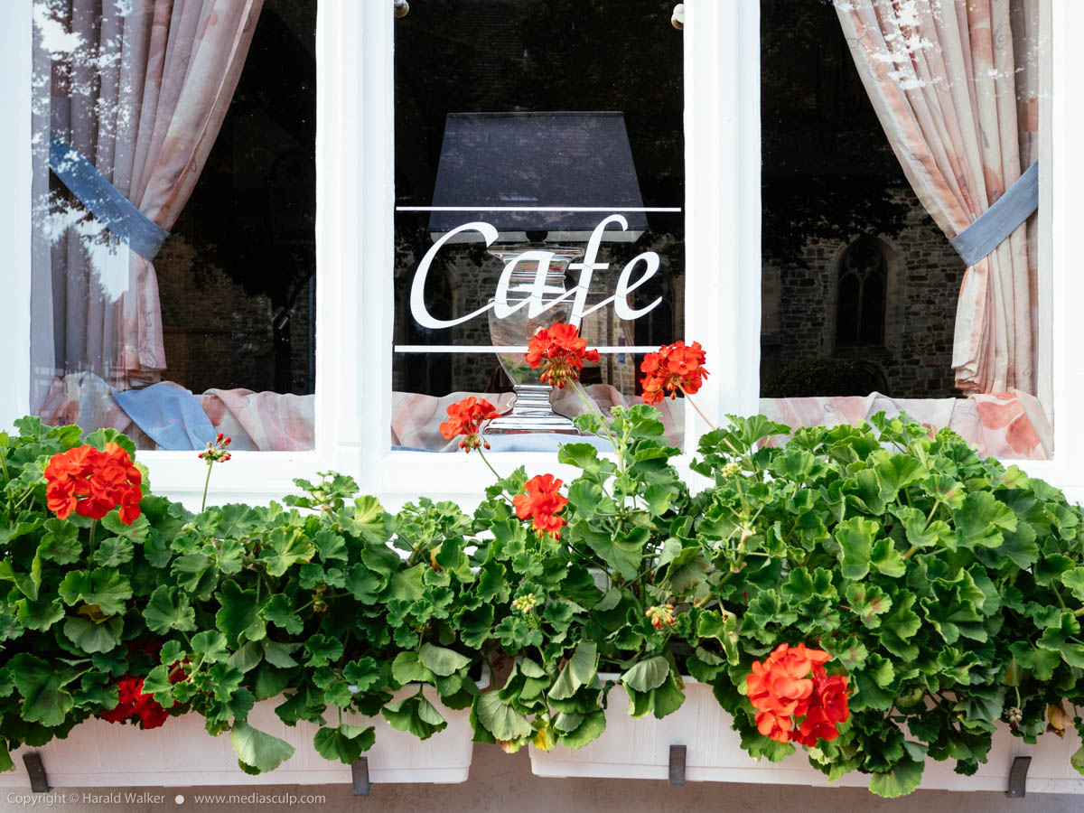 Stock photo of Cafe window