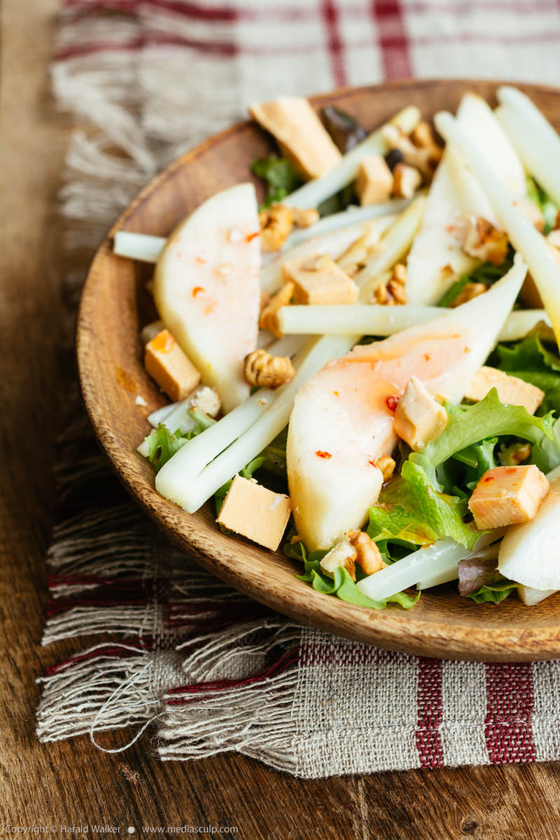 Stock photo of Asparagus and pear salad