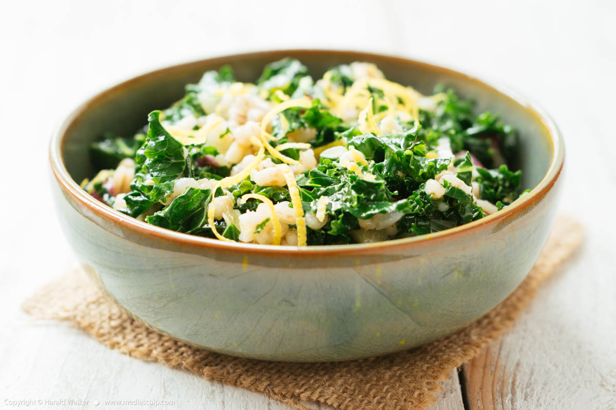 Stock photo of Lemony Barley and Kale Salad