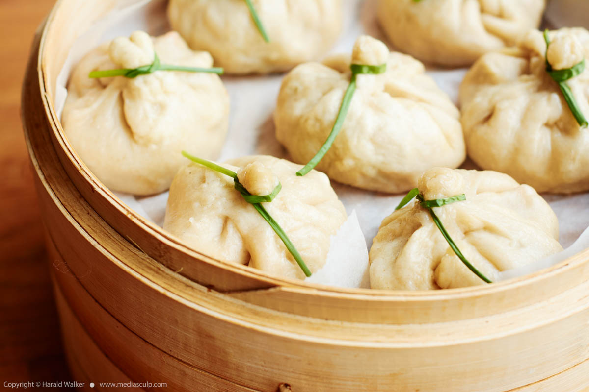 Stock photo of Chinese steamed dumplings