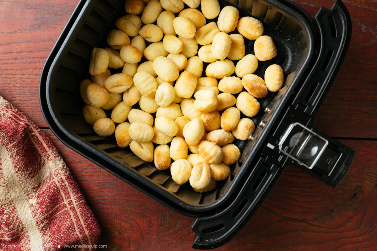 Stock photo of Air fried gnocchi
