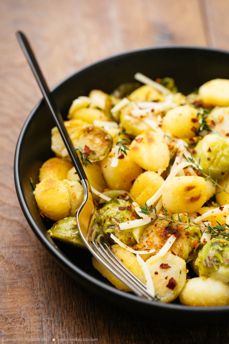 Stock photo of Gnocchi, Brussels Sprouts Skillet