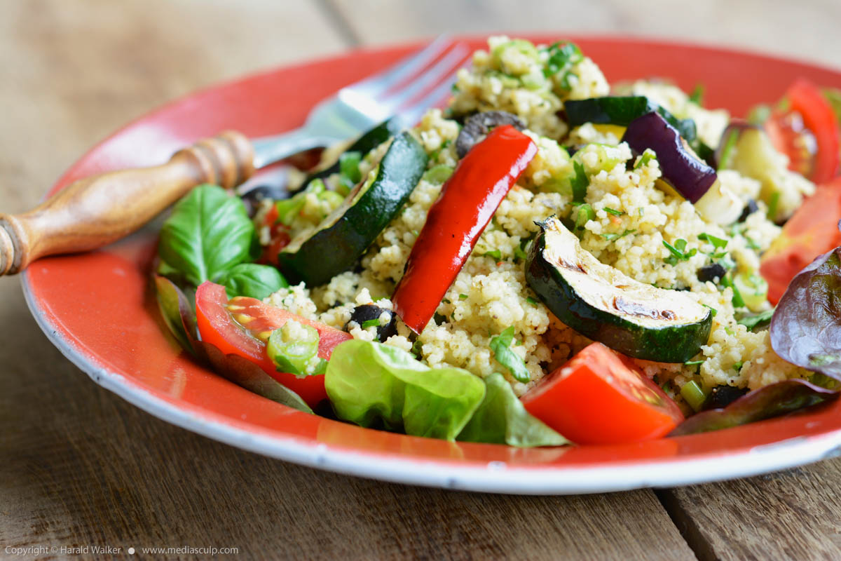Stock photo of Couscous Salad with Grilled Summer Vegetables