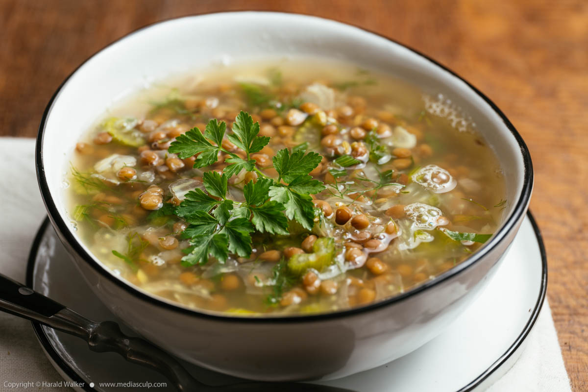 Stock photo of Vegan Lentil, Fennel, Celery Soup