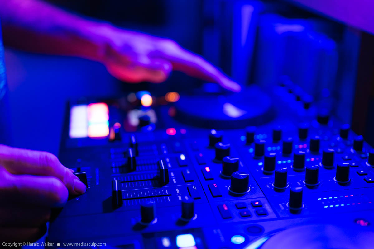 Stock photo of DJ making music