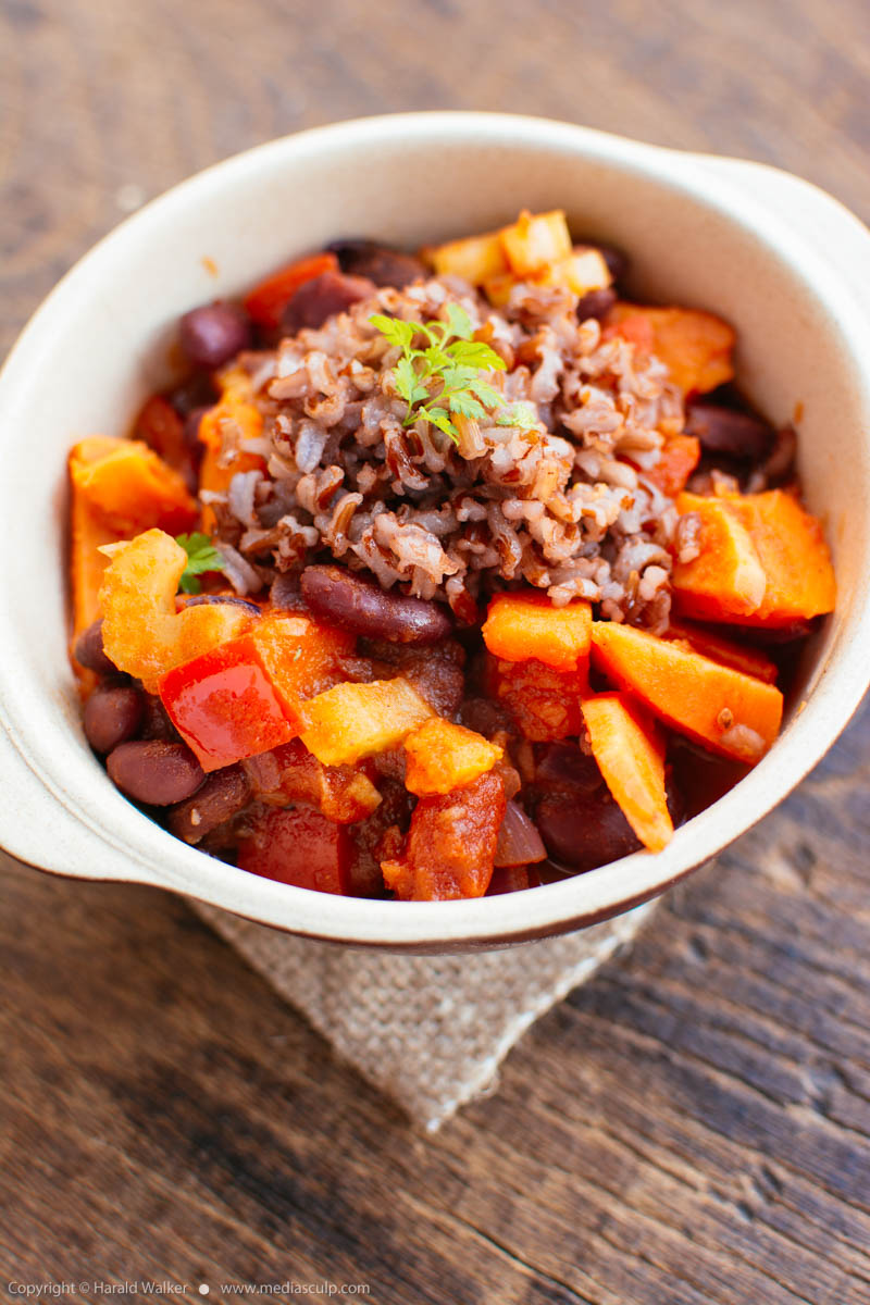 Stock photo of Sweet Potato Gumbo with Red Rice