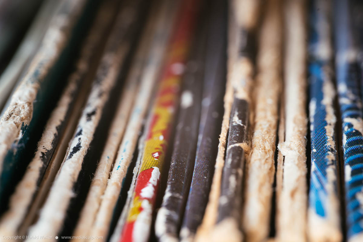 Stock photo of Worn vinyl records