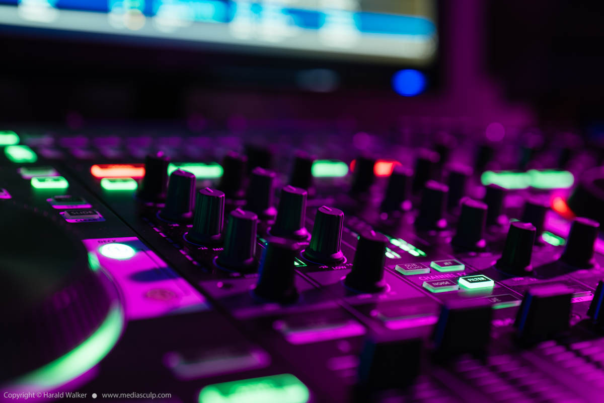 Stock photo of 4 channel mixer