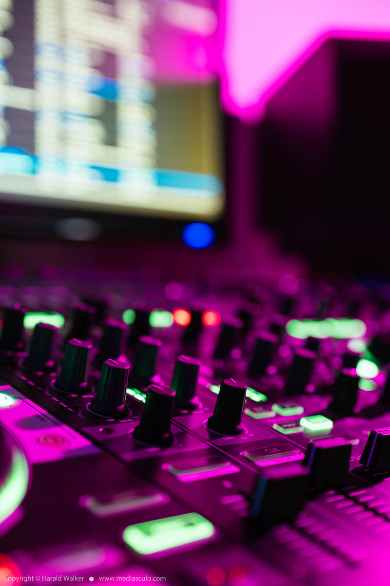 Stock photo of 4 channel mixer