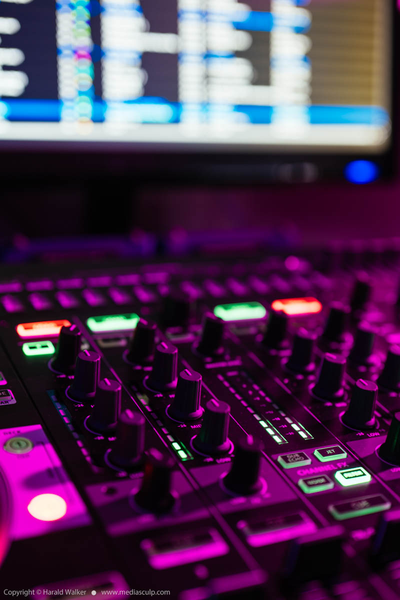Stock photo of 4 channel mixer